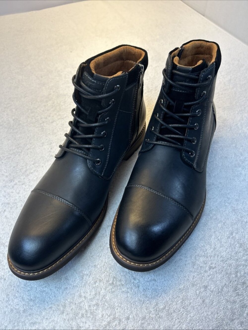 Florsheim Chalet CT Boot Lace-Up/Zipper Black Men SZ 12 New in Box